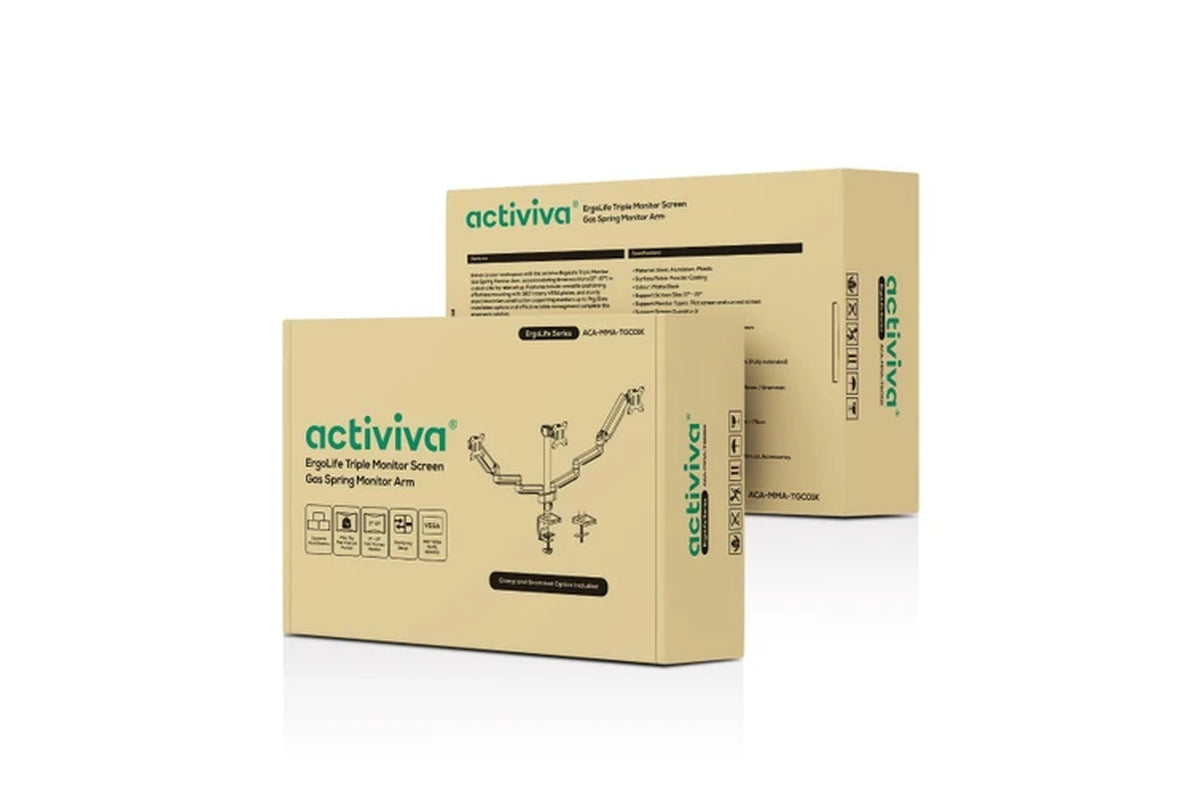 Activiva Ergolife Triple Monitor Screen Gas Spring Monitor Arm