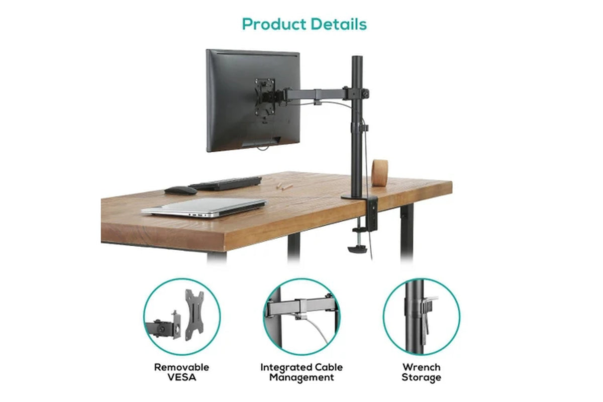 Activiva Ergolife Single Monitor Screen Double Joint Monitor Arm