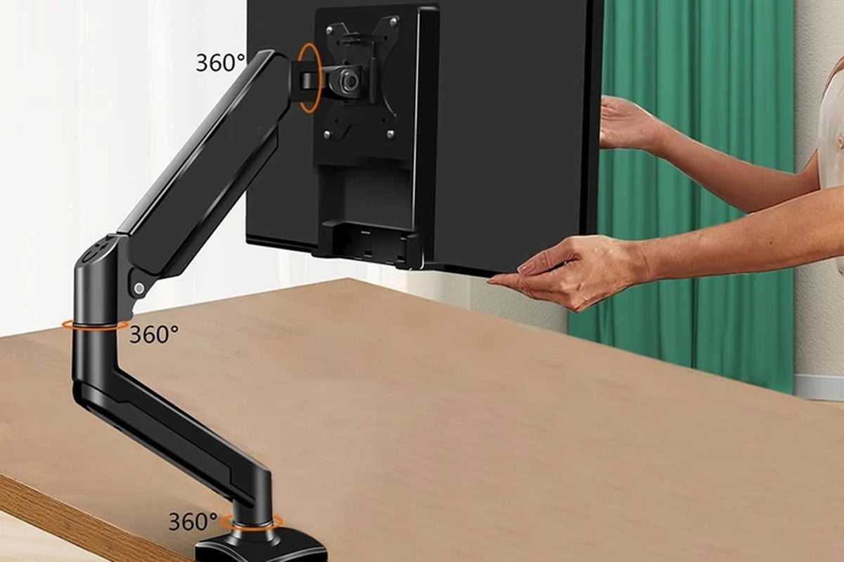 Single Monitor Mount 13 to 32 Inch Gas Spring Monitor Arm VESA Monitor Mount