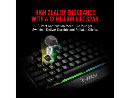Vigor GK30 Combo, 6-Zone RGB GK30 Gaming Keyboard & GM11 Gaming Mouse, Water Repellent & Splash-Proof, 5000 DPI