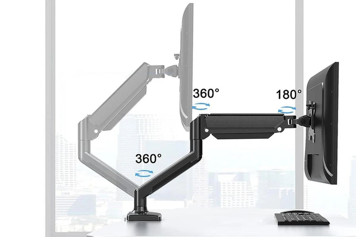 Single Monitor Mount 13 to 32 Inch Gas Spring Monitor Arm VESA Monitor Mount