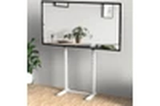 White Floor TV Stand Mount Height Adjustable Bracket TV Holder (For 32-65Inch TV)