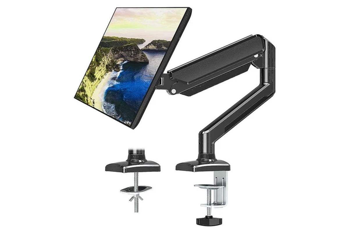 Single Monitor Mount 13 to 32 Inch Gas Spring Monitor Arm VESA Monitor Mount