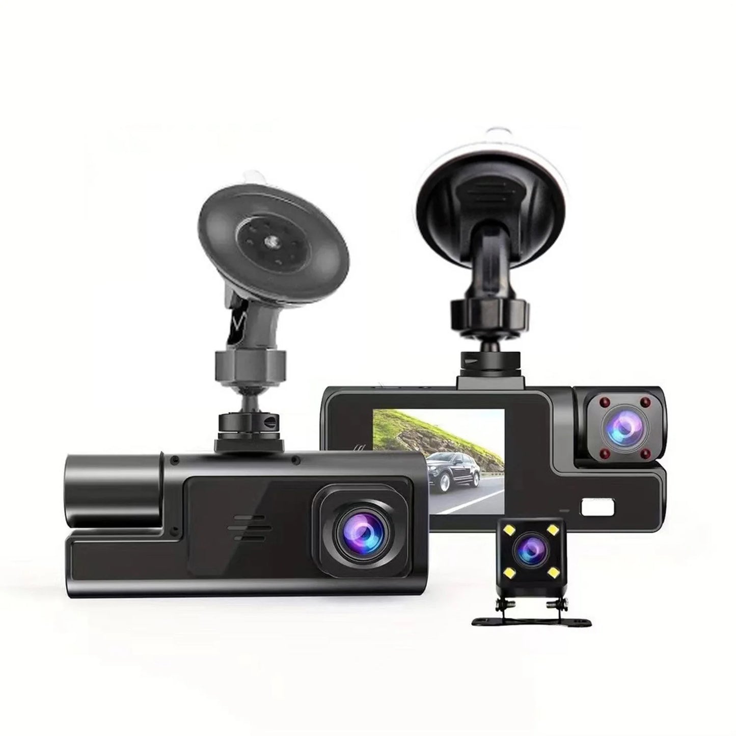 Dash Cam Front and Rear,1080P FHD DVR Car Driving Recorder 2.0Inch IPS Screen Dashboard Camera 170°Wide Angle,G-Sensor,Parking Monitor,Loop Recording