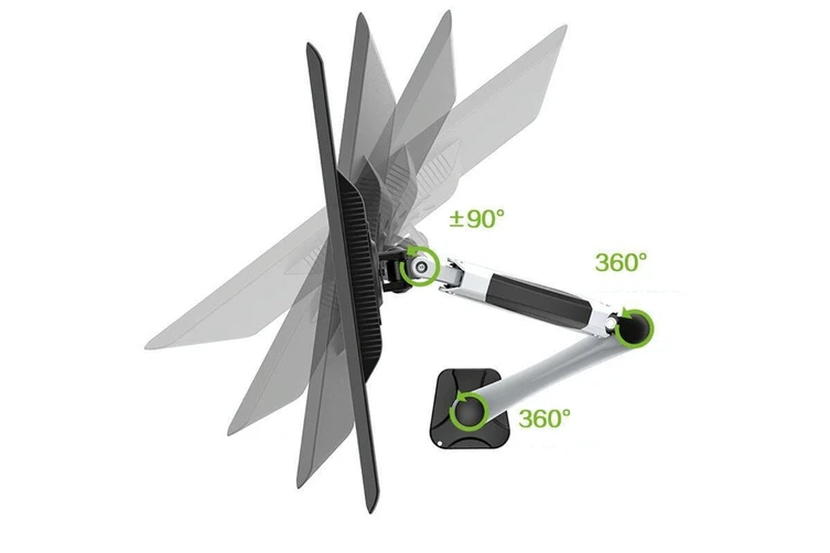Desktop Monitor Stand Rotating with Pneumatic Hovering Mechanism Monitor Mounts & Stands