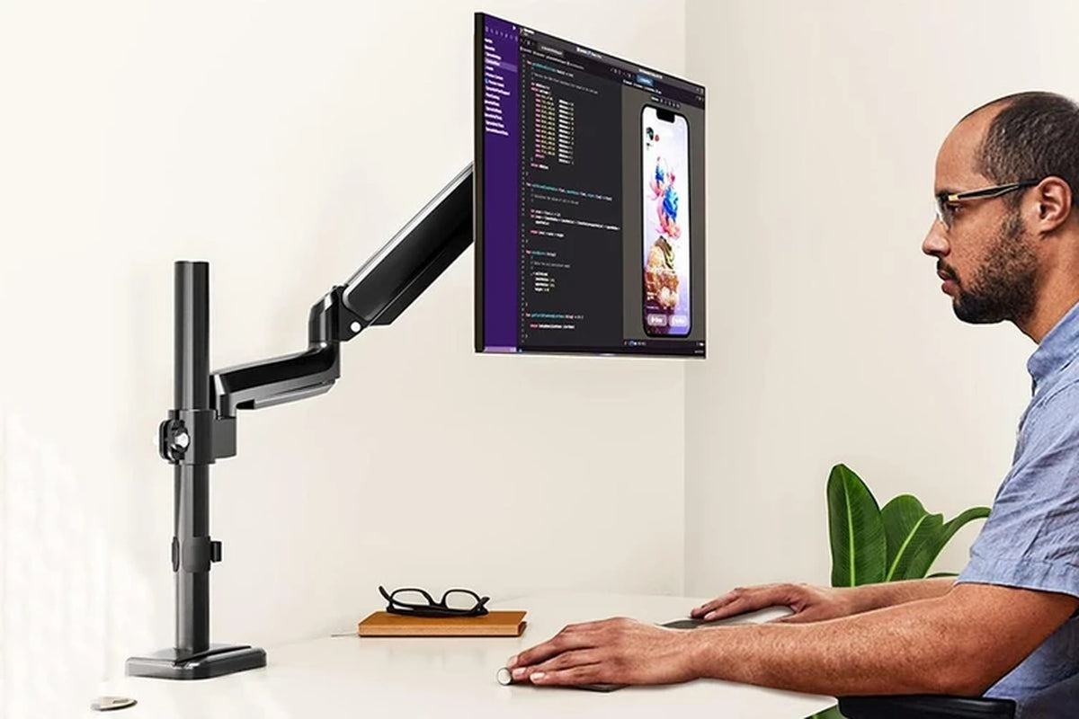 Single Monitor Mount 13 to 32 Inch Gas Spring Monitor Arm VESA Monitor Mount