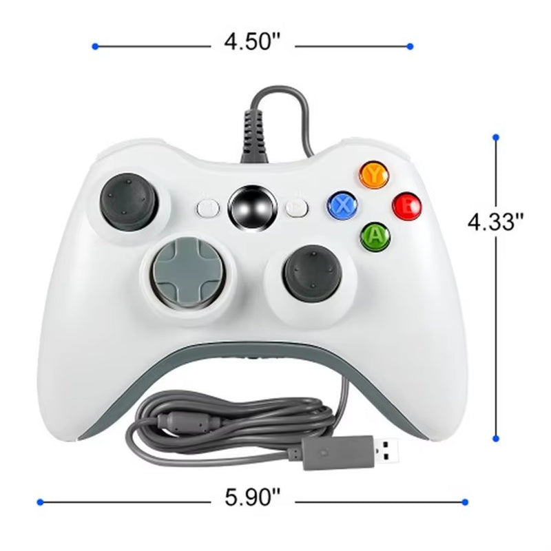 USB Wired Gamepad for Xbox 360 /Slim Controller for Windows 7/8/10 Microsoft PC Controller Support for Steam Game